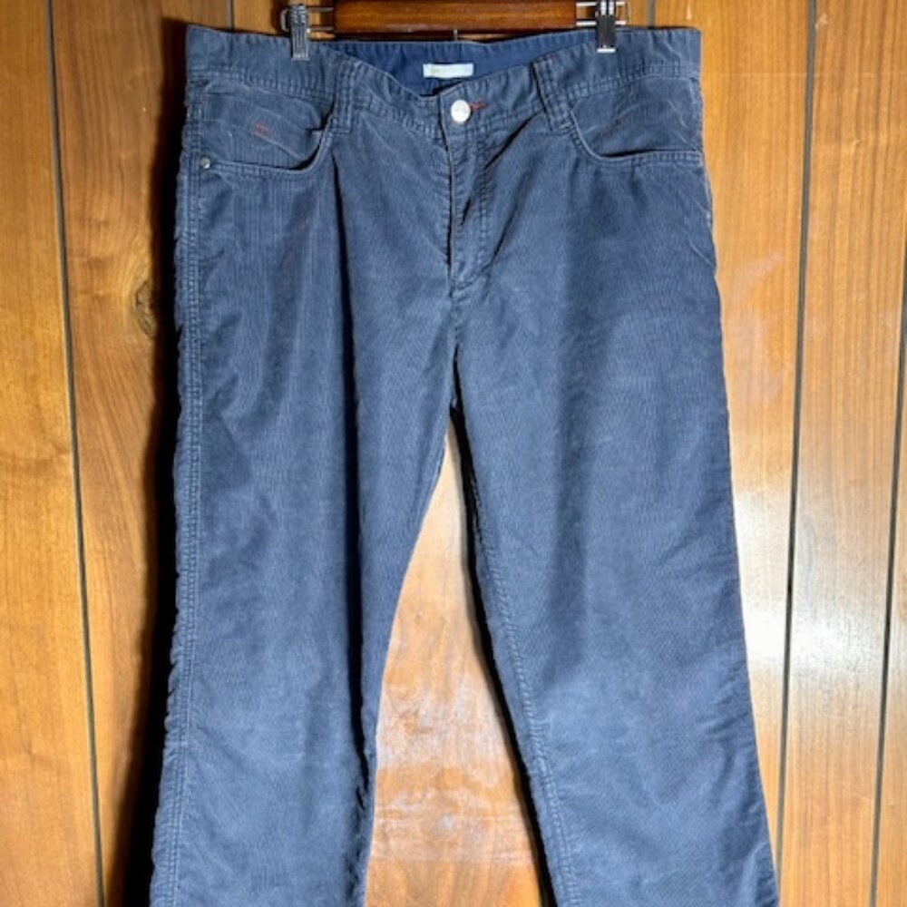 Horny Toad Mens Gray Corduroy Flat Front Pants Sz 38x31